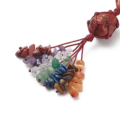 7 Chakra Gemstone Hanging Decorations HJEW-JM00805-02-1