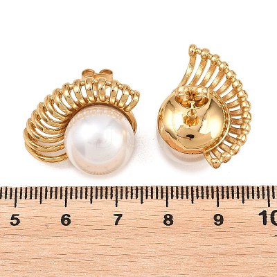 304 Stainless Steel Stud Earrings EJEW-L317-02G-01-1