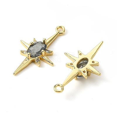 Brass Micro Pave Cubic Zirconia Pendants KK-M277-08G-01-1