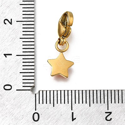 Star 304 Stainless Steel Rhinestone Pendants Decoration STAS-R159-57G-04-1