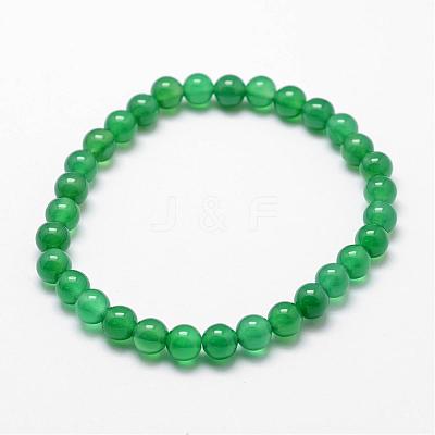 Natural & Synthetic Mixed Stone Beaded Stretch Bracelets BJEW-K127-03-M-1