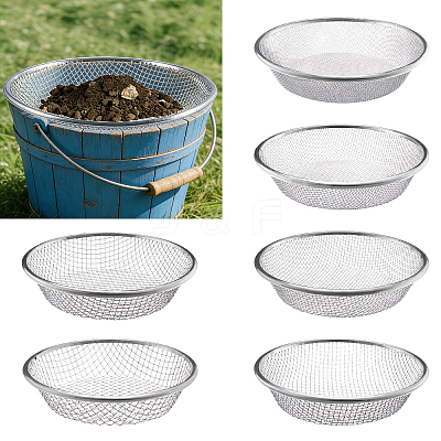 6Pcs 6 Styles Iron Mesh Garden Sieve TOOL-DL0001-05-1