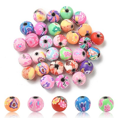 Handmade Polymer Clay Beads CLAY-YW0001-86-1