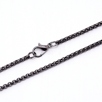 Iron Box Chain Necklace Making NJEW-WH0007-01C-1