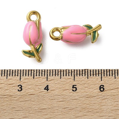 304 Stainless Steel Enamel Pendants STAS-B100-04G-1