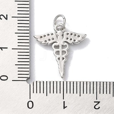 Rack Plating Brass Micro Pave Clear Cubic Zirconia Pendants KK-Z039-13P-1
