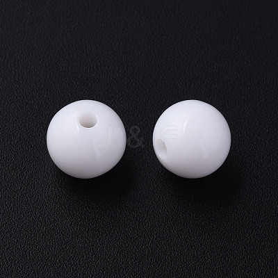 Opaque Acrylic Beads MACR-S370-C10mm-01-1