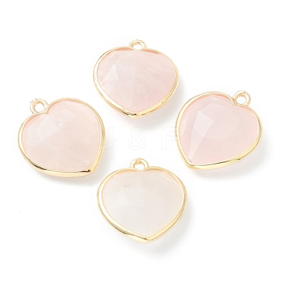 Natural Rose Quartz Pendants G-B009-03G-A-1