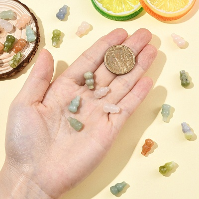 20Pcs atural Red Aventurine & Green Aventurine & Blue Aventurine & Quartz Crystal & Rose Quartz Beads G-YW0002-62-1