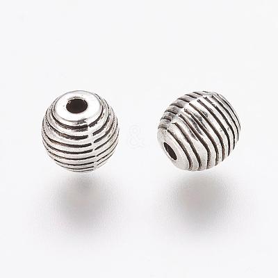 Tibetan Style Alloy Beehive Beads PALLOY-6662-AS-RS-1