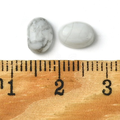 Natural Howlite Cabochons G-A094-01B-60-1