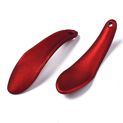 Rubberized Style Opaque Acrylic Pendants ACRP-T010-04-1