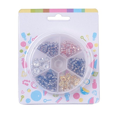 Brass Rhinestone Spacer Beads RB-JP0002-08-1
