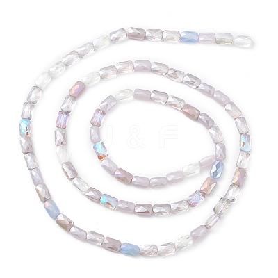 Gradient Color Electroplate Glass Bead Strands X-GLAA-E042-01B-1
