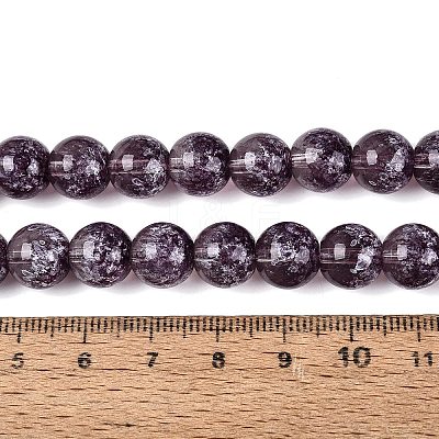 Transparent Half Spray Painted Glass Beads Strands LS-GLAA-Q110-02A-10-1