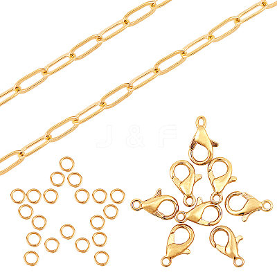 DIY Paperclip Chain Jewelry Making Kits DIY-SC0014-49G-1