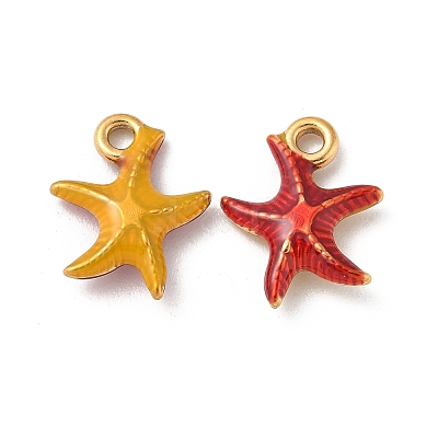 304 Stainless Steel Enamel Pendants STAS-I351-22G-05-1