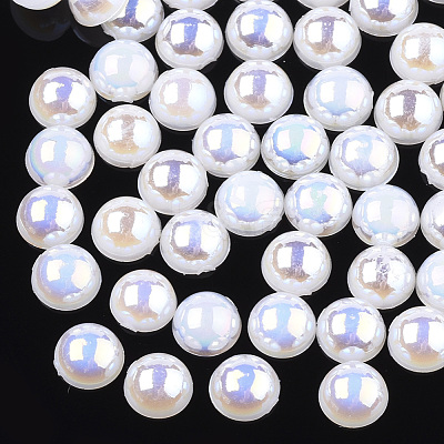 ABS Plastic Imitation Pearl Cabochons OACR-S025-5mm-08-1