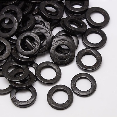 Dyed Wood Jewelry Findings Coconut Linking Rings COCO-O006C-07-1