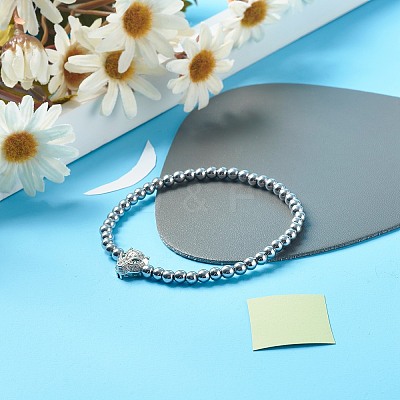 Reiki Crystal Natural Chalcedony Imitation Aquamarine Stretch Bracelets Set for Men Women BJEW-JB06806-01-1