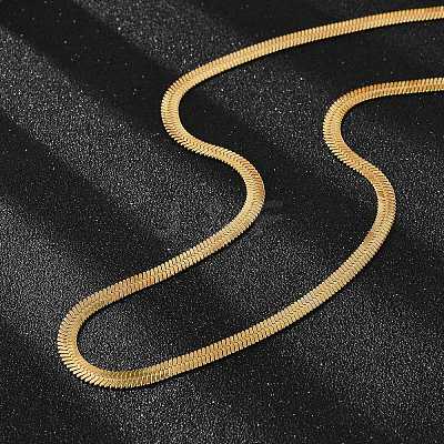 PVD Vacuum Plating 304 Stainless Steel Snake Chains Necklaces X-NJEW-O058-29G-1