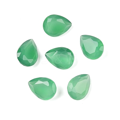 Natural Green Onyx Agate(Dyed & Heated) Cabochons G-C146-01H-1