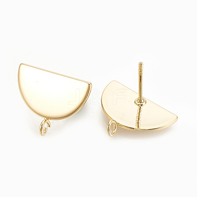 Brass Stud Earrings Findings X-KK-S345-191G-1