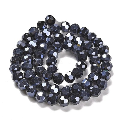 Electroplate Opaque Glass Beads Strands LS-EGLA-A035-P8mm-A18-1