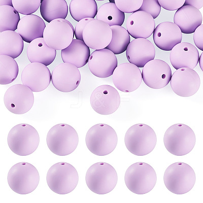 50Pcs Food Grade Eco-Friendly Silicone Beads SIL-TADJ0001-03C-1