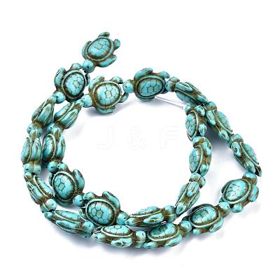 Dyed Synthetic Turquoise Bead Strands X-G-M152-10-B-1