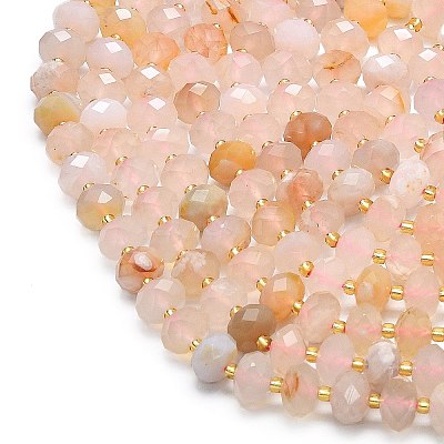 Natural Cherry Blossom Agate Beads Strands G-P573-A22-01-1