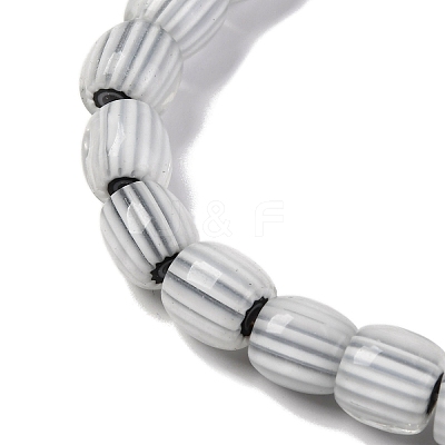 Handmade Lampwork Chevron Beads Strands LAMP-K041-01B-11-1