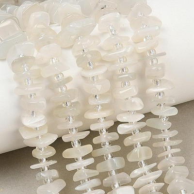 Natural White Moonstone Beads Strands GG-CBA3A44-B03-01-1
