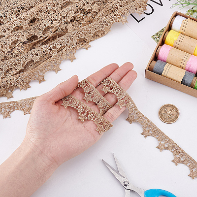 10 Yards Polyester Lace Ribbon OCOR-ME0001-05-1
