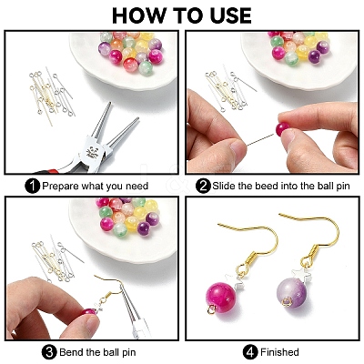 400Pcs 2 Colors 304 Stainless Steel Eye Pin FIND-YW0005-14-1