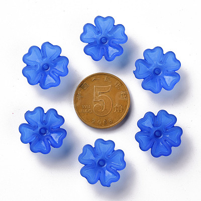 Transparent Frosted Acrylic Bead Caps MACR-S371-04A-751-1