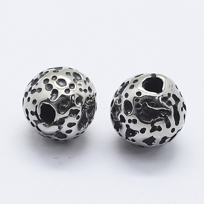 316 Surgical Stainless Steel Beads STAS-O102-14AS-1