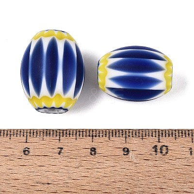 Handmade Millefiori Glass Barrel Beads LA-N002-19B-1