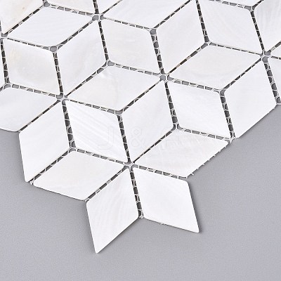 Natural Freshwater Shell Mosaic Tile Cabochons SHEL-Q029-08-1
