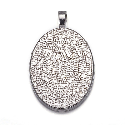 Alloy Pendant Cabochon Settings X-PALLOY-A15657-N-NF-1