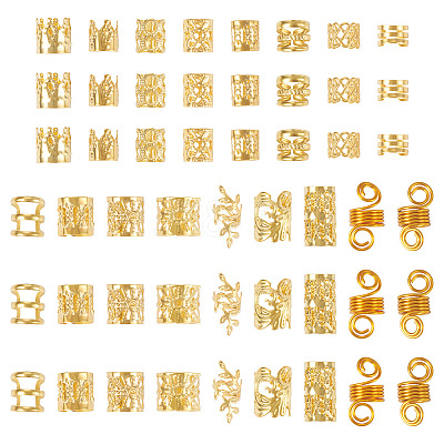170Pcs 17 Styles Iron Hair Coil Cuffs OHAR-TA0001-12G-1