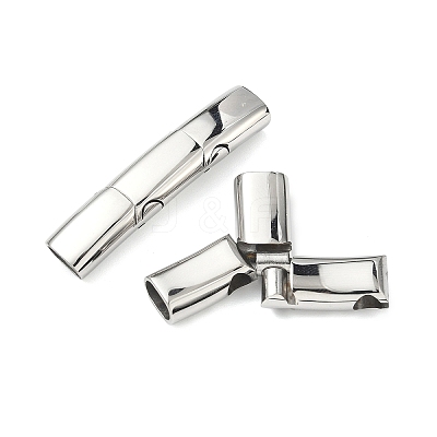 Smooth 316 Surgical Stainless Steel Rectangle Magnetic Clasps STAS-Z134-01P-1