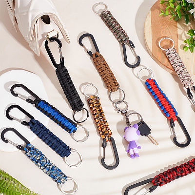 12pcs 12 colors Aluminum Rock Climbing Carabiners KEYC-CP0001-03-1