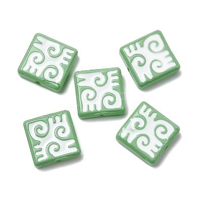 Baking Paint Glass Beads LAMP-Z017-03C-1