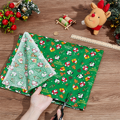 Christmas Theme Cotton Fabrics DIY-WH0622-374A-1