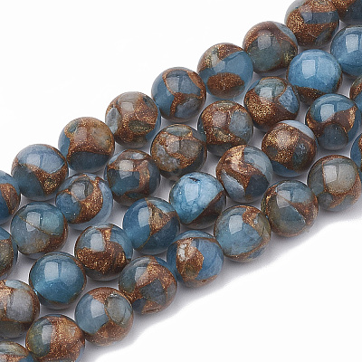 Natural Chalcedony Beads Strands X-G-S333-6mm-014C-1