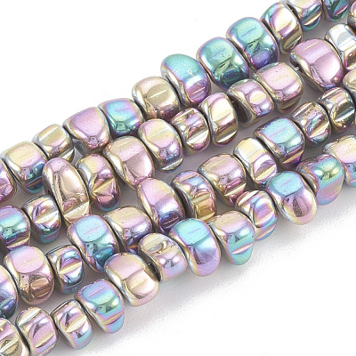 Electroplate Non-magnetic Synthetic Hematite Beads Strands G-T061-102Q-1
