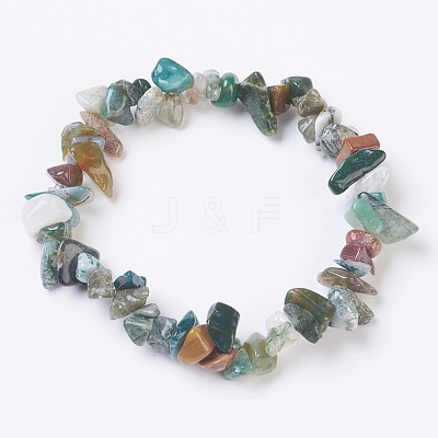 Natural Gemstone Stretch Bracelets BJEW-JB03681-03-1