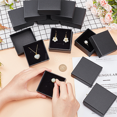 Kraft Paper Cardboard Jewelry Boxes LS-CBOX-BC0001-15A-1