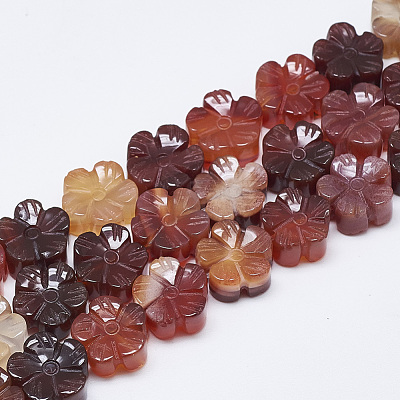 Carved Natural Carnelian Beads Strands G-T122-08E-1